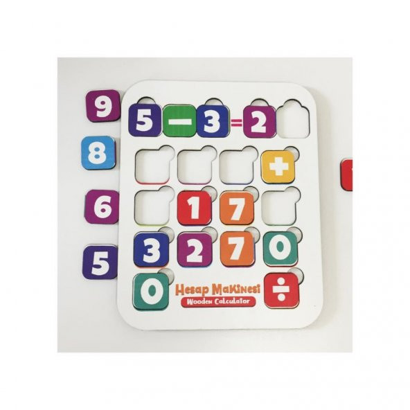 Moon Beavers Ahşap Hesap Makinesi Eğitici Öğretici Geliştirici Okula (Matematik) Katkı Sağlayan Sağlıklı Oyuncak - 2
