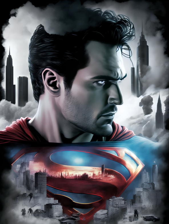 Movas Sanat Superman ve Smalville - Superman | Elmas Mozaik Puzzle | 65x85 | E20204102