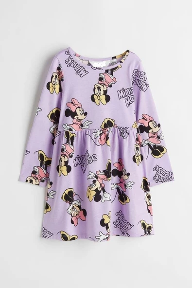 Minnie Kız Çocuk Penye Elbise
