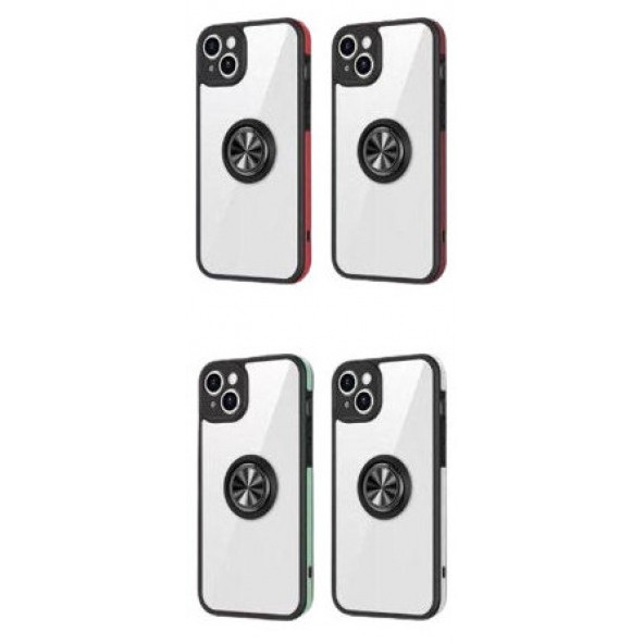 Xiaomi Redmi Note11 / Note11S Manyetik Mıknatıslı Yüzüklü Kılıf Yeşil Çerçeve ürün görseli 1