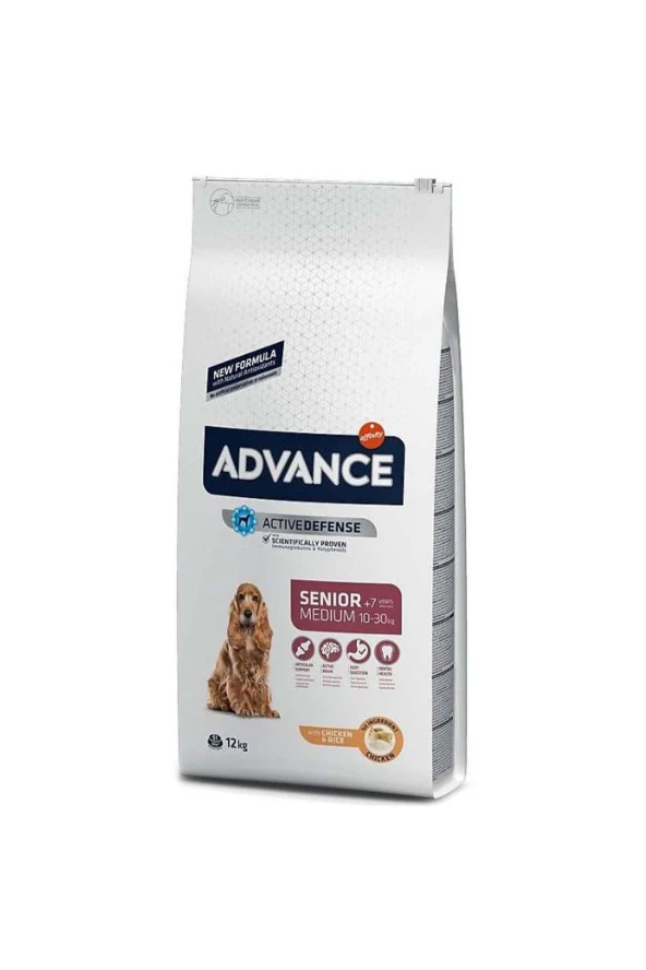 Advance Tavuklu Orta Irk Yaşlı Köpek Maması 12 Kg