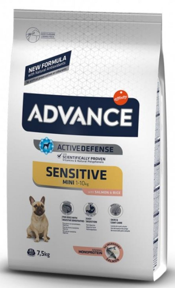 Advance Somonlu Sensitive Mini Irk Yetişkin Köpek Maması 7.5 Kg