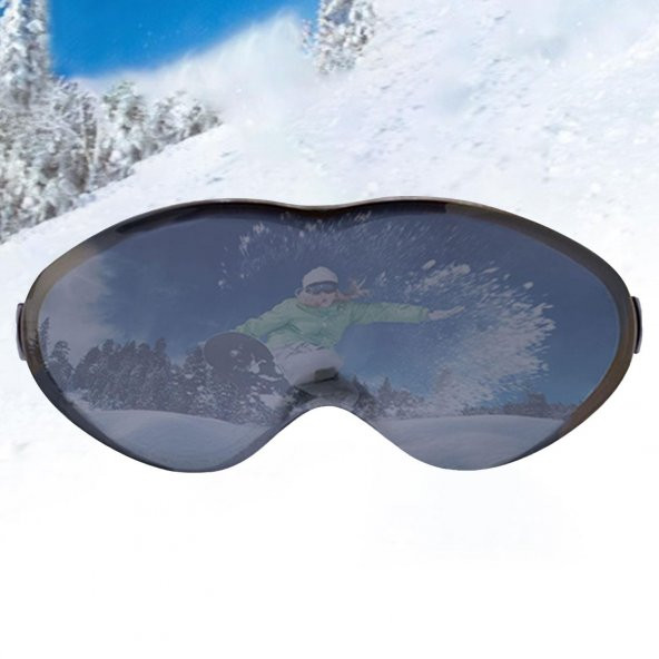 Bellasimo Çerçevesiz Kayak Gözlüğü Camı Lens Değiştirebilir Cam Antifog Güneş Kar Gözlük Camı Füme - 4