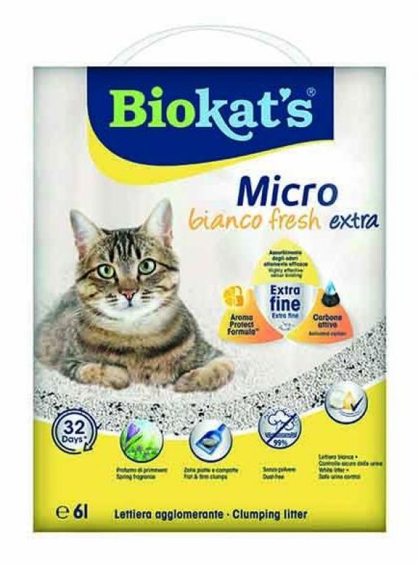 Biokats Micro Bianco Fresh Extra Kedi Kumu 6 Lt