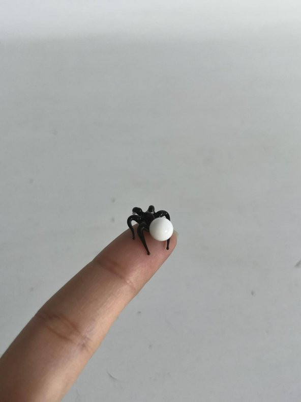 El Yapımı Mini Murano Cam Örümcek Biblo A127-06 - Resim 2