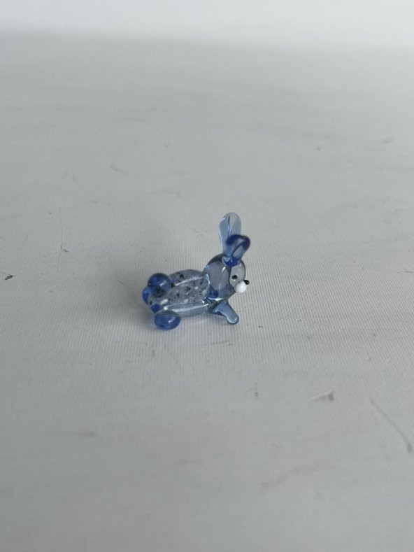 El Yapımı Mini Murano Cam Tavşan Biblo A128-02 - 3