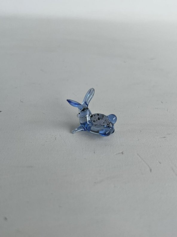 El Yapımı Mini Murano Cam Tavşan Biblo A128-02 - 4