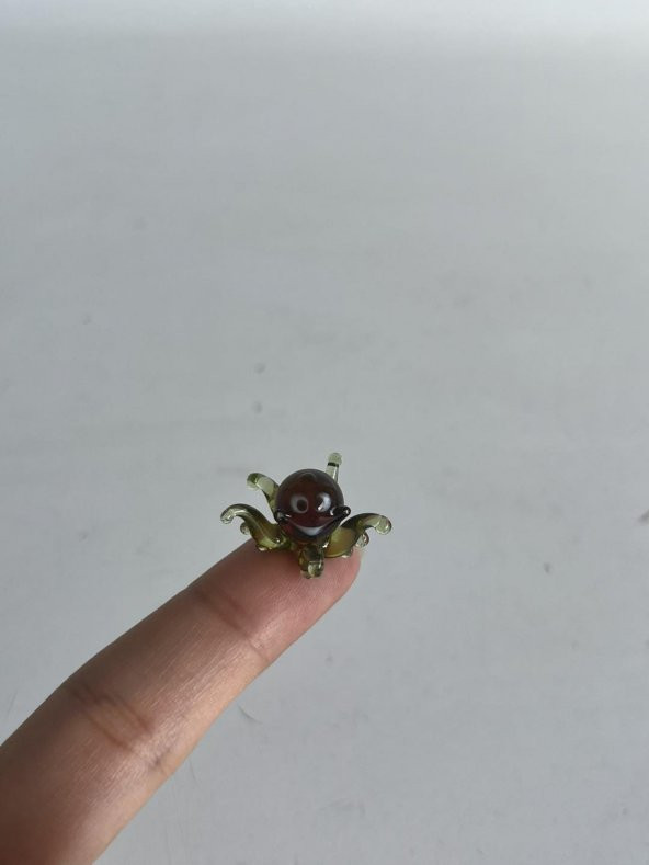 El Yapımı Mini Murano Cam Ahtapot Biblo A128-03 - 2