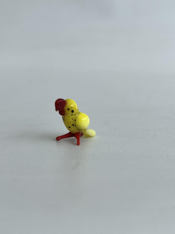 El Yapımı Mini Murano Cam Kuş Biblo A130-02 - Resim 3