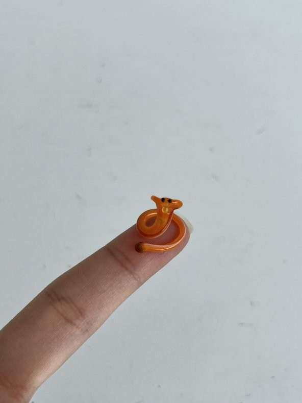 El Yapımı Mini Murano Cam Yılan Biblo A132-03 - 2