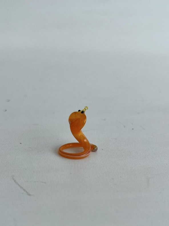 El Yapımı Mini Murano Cam Yılan Biblo A132-03 - 4
