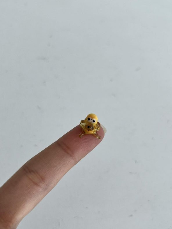 El Yapımı Mini Murano Cam Köpek Biblo A132-04 - 2