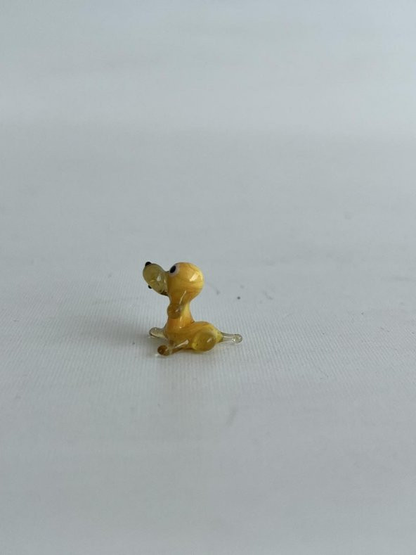 El Yapımı Mini Murano Cam Köpek Biblo A132-04 - 3