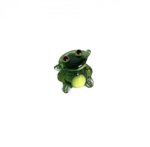 El Yapımı Mini Murano Cam Kurbağa Biblo A136-05