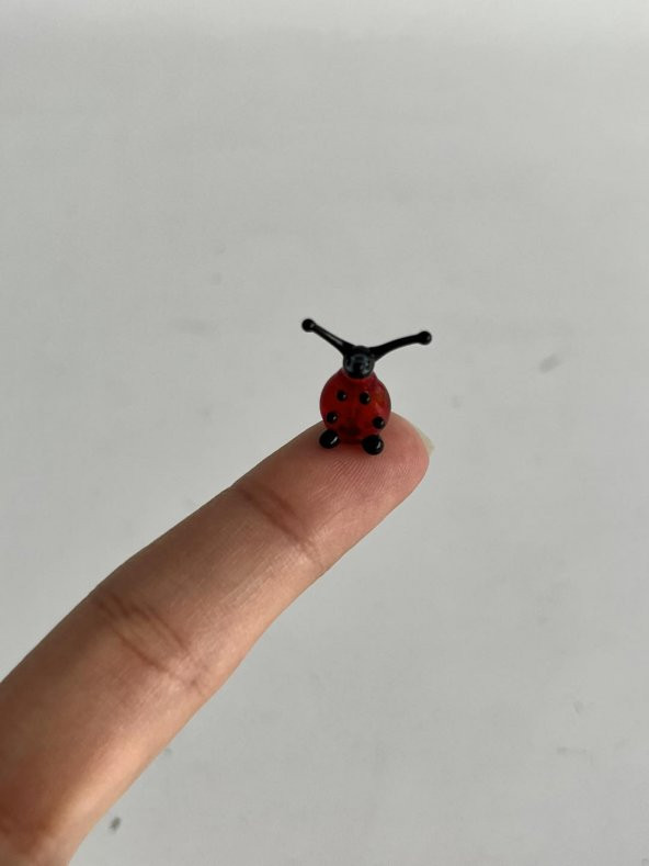 El Yapımı Mini Murano Cam Uğur Böceği Biblo A110-04 - Resim 2