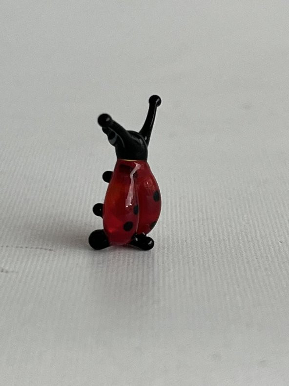 El Yapımı Mini Murano Cam Uğur Böceği Biblo A110-04 - Resim 4