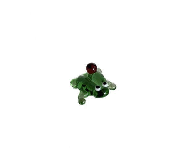 El Yapımı Mini Murano Cam Kurbağa Biblo A137-03