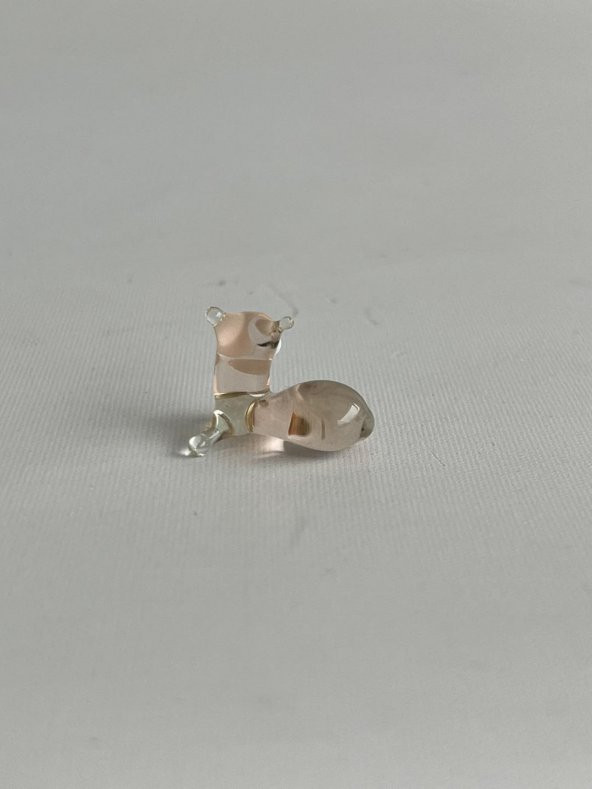 El Yapımı Mini Murano Cam Kedi Biblo A112-05 - Resim 4