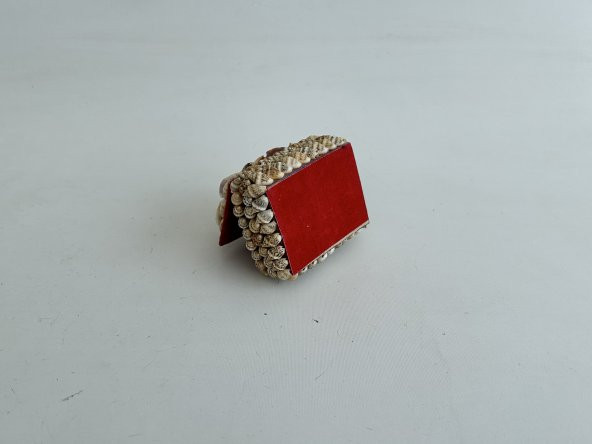 Deniz Kabuğu Kaplamalı Kutu 7x5x4cm - Mücevher Takı Kutusu - 5