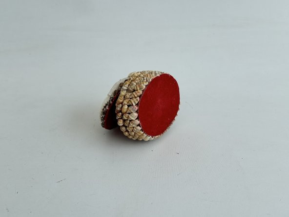 Deniz Kabuğu Kaplamalı Kutu 8x6x4cm - Mücevher Takı Kutusu - 4