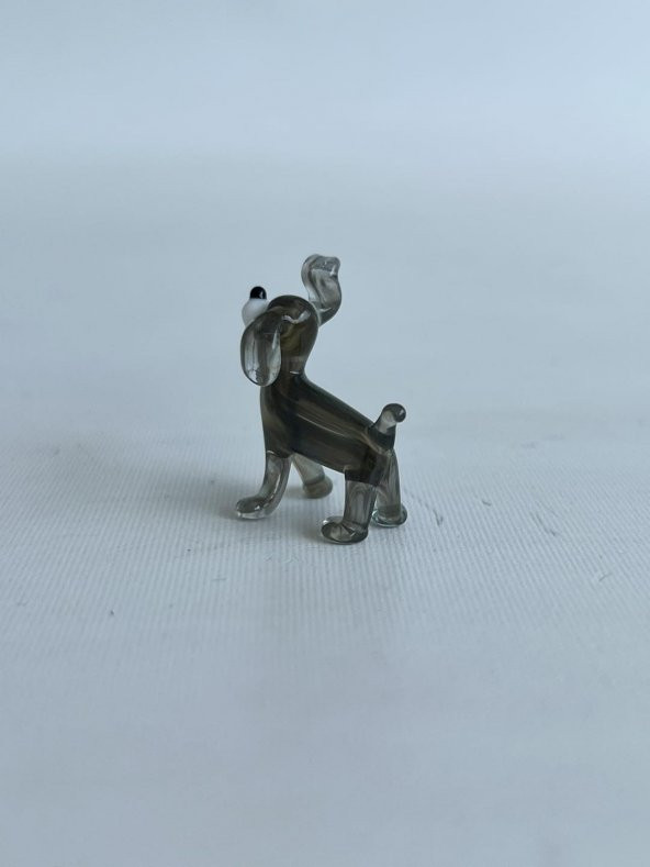 El Yapımı Mini Murano Cam Köpek Biblo A113-02 - 5