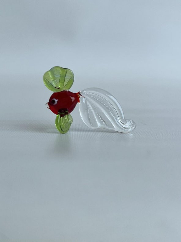 El Yapımı Mini Murano Cam Balık Biblo A113-01 - Resim 3