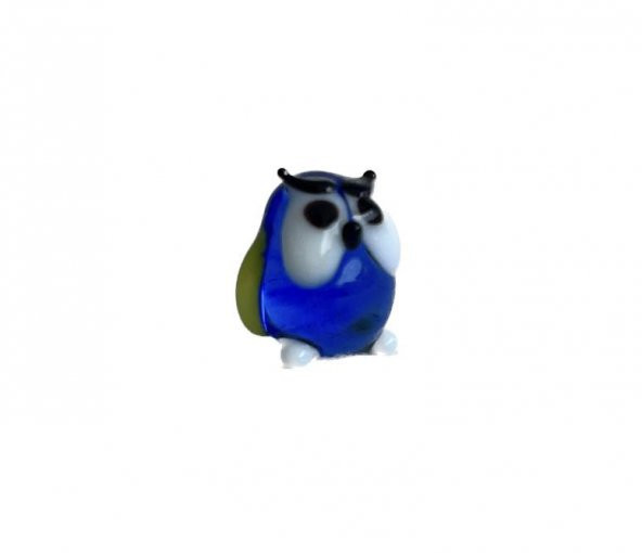 El Yapımı Mini Murano Cam Baykuş Biblo A113-03 ürün görseli 1