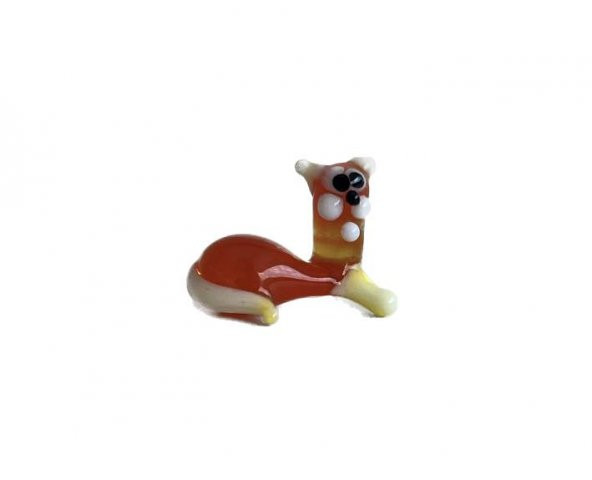 El Yapımı Mini Murano Cam Kedi Biblo A113-05