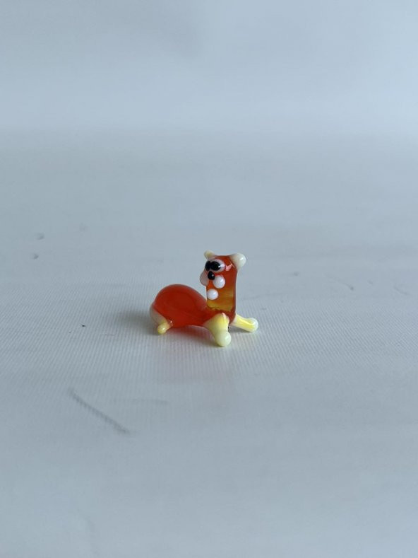 El Yapımı Mini Murano Cam Kedi Biblo A113-05 - Resim 3