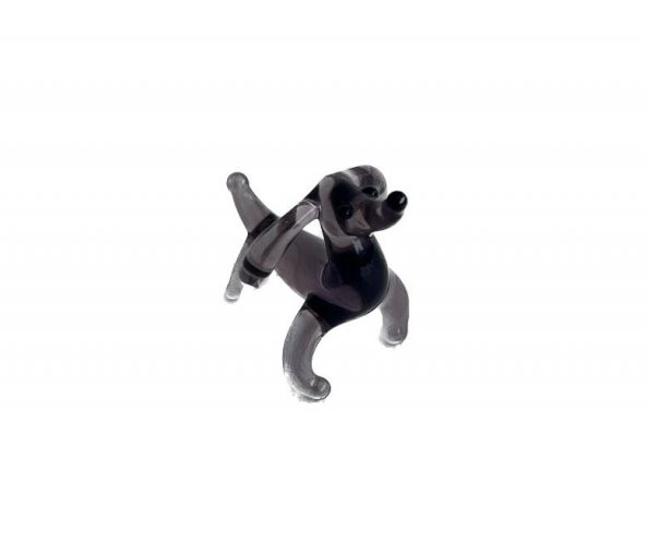 El Yapımı Mini Murano Cam Köpek Biblo A114-01