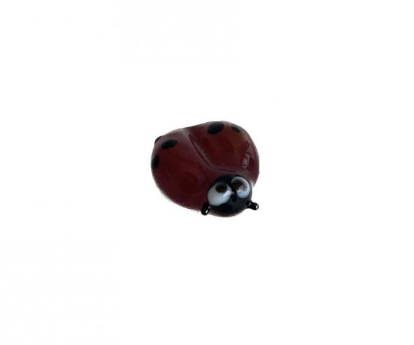El Yapımı Mini Murano Cam Uğur Böceği Biblo A114-05