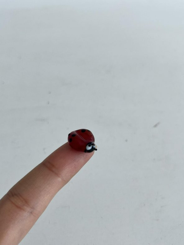 El Yapımı Mini Murano Cam Uğur Böceği Biblo A114-05 - Resim 2