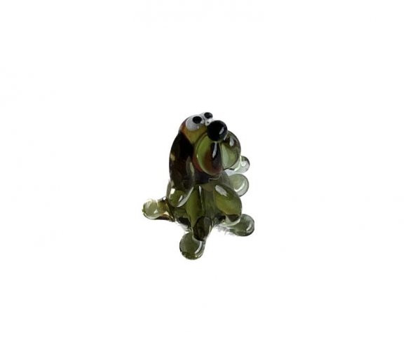 El Yapımı Mini Murano Cam Köpek Biblo A115-05