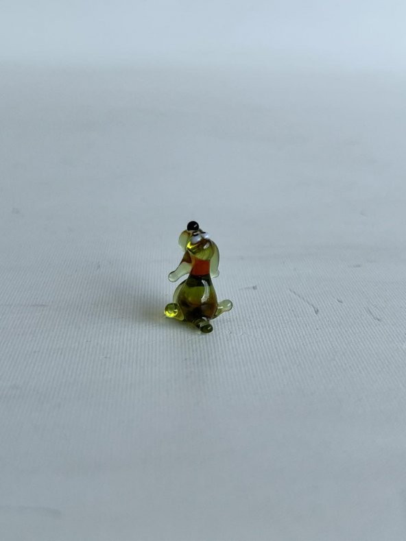El Yapımı Mini Murano Cam Köpek Biblo A115-05 - 4