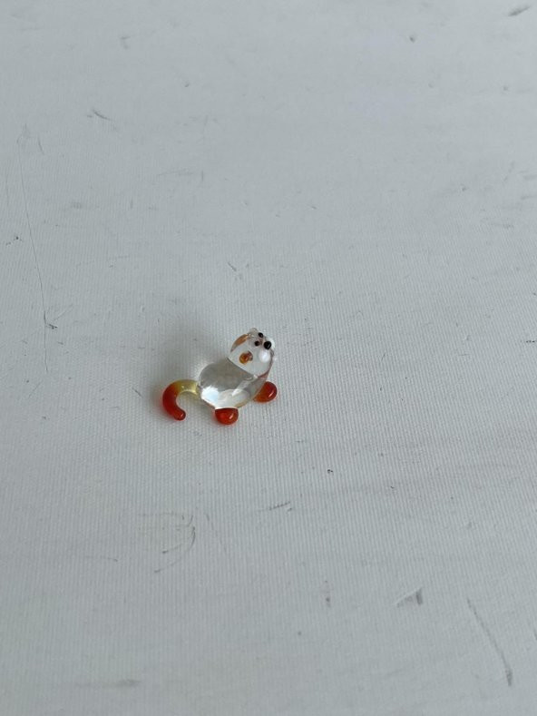 El Yapımı Mini Murano Cam Sincap Biblo A115-06 - Resim 4