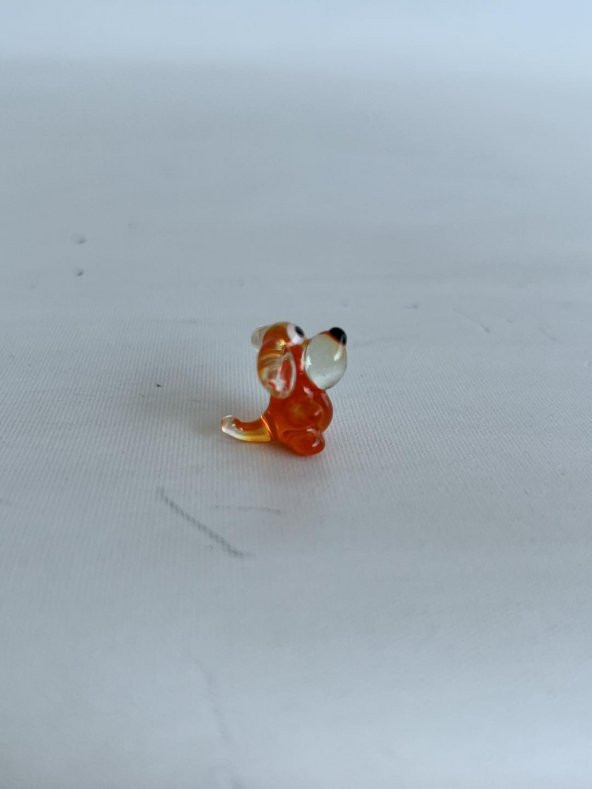El Yapımı Mini Murano Cam Köpek Biblo A116-01 - 4