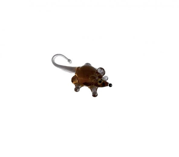 El Yapımı Mini Murano Cam Fare Biblo A116-06