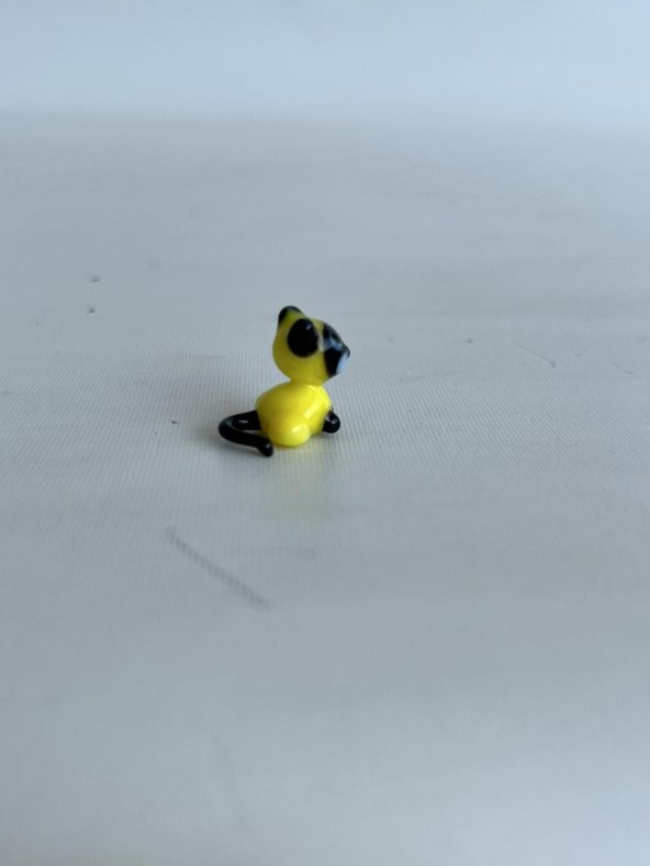 El Yapımı Mini Murano Cam Kedi Biblo A116-03 - Resim 4