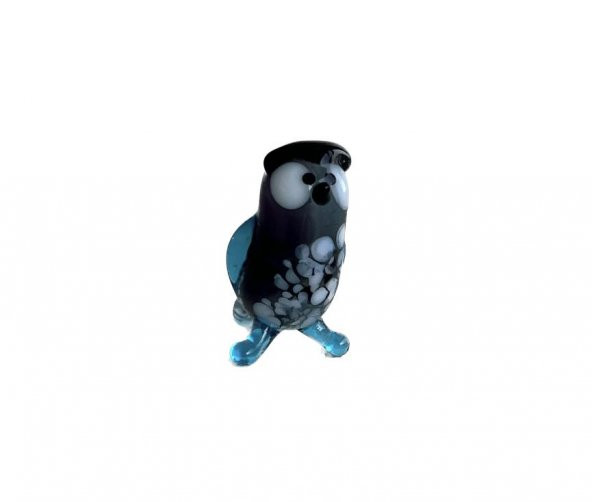 El Yapımı Mini Murano Cam Baykuş Biblo A117-04
