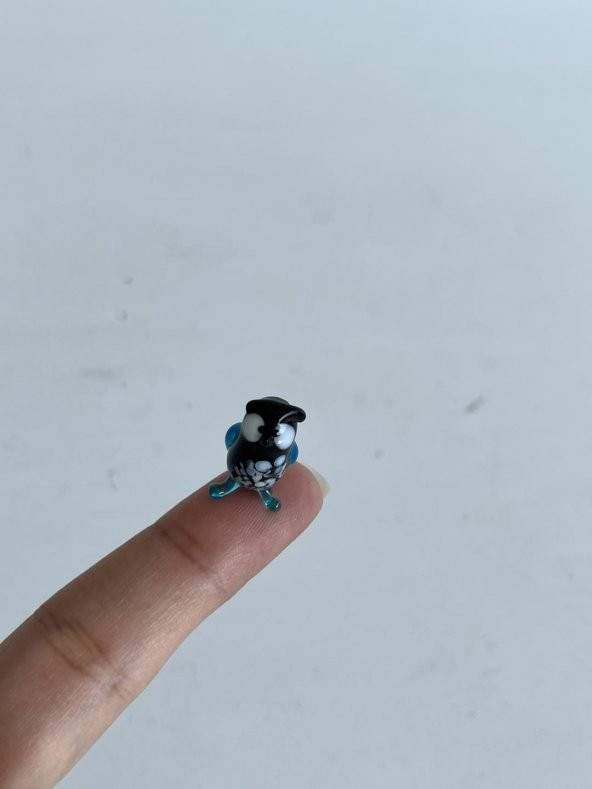El Yapımı Mini Murano Cam Baykuş Biblo A117-04 - 2