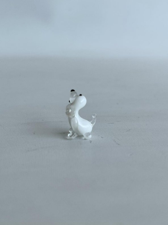El Yapımı Mini Murano Cam Köpek Biblo A117-05 - 5