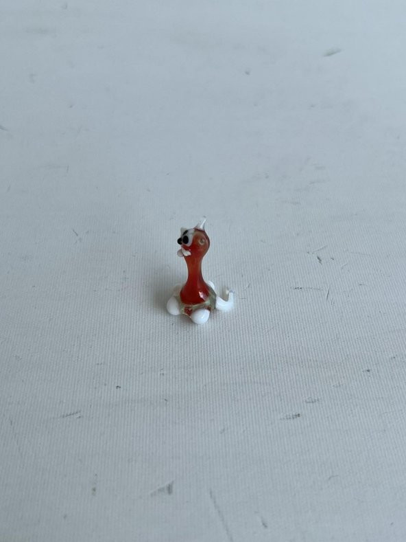 El Yapımı Mini Murano Cam Kedi Biblo A119-02 - Resim 3