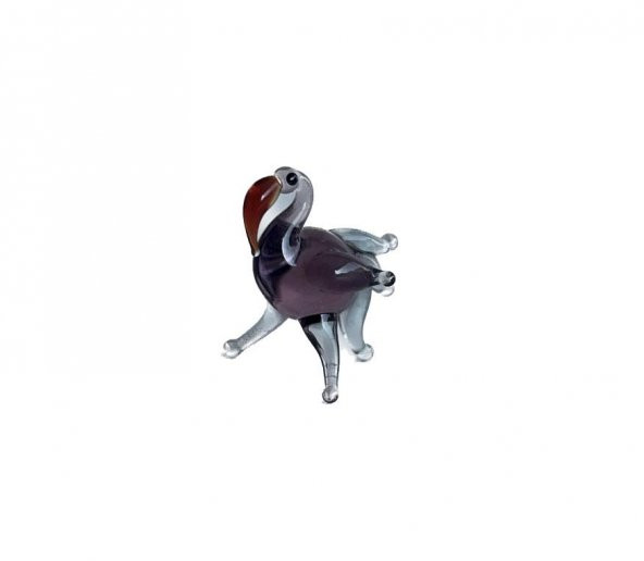El Yapımı Mini Murano Cam Flamingo Biblo A120-02