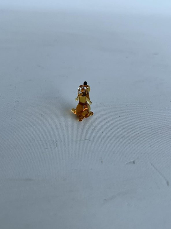 El Yapımı Mini Murano Cam Köpek Biblo A121-05 - 5