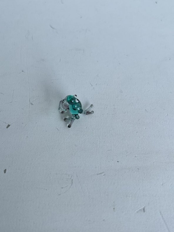 El Yapımı Mini Murano Cam Kurbağa Biblo A121-02 - Resim 4