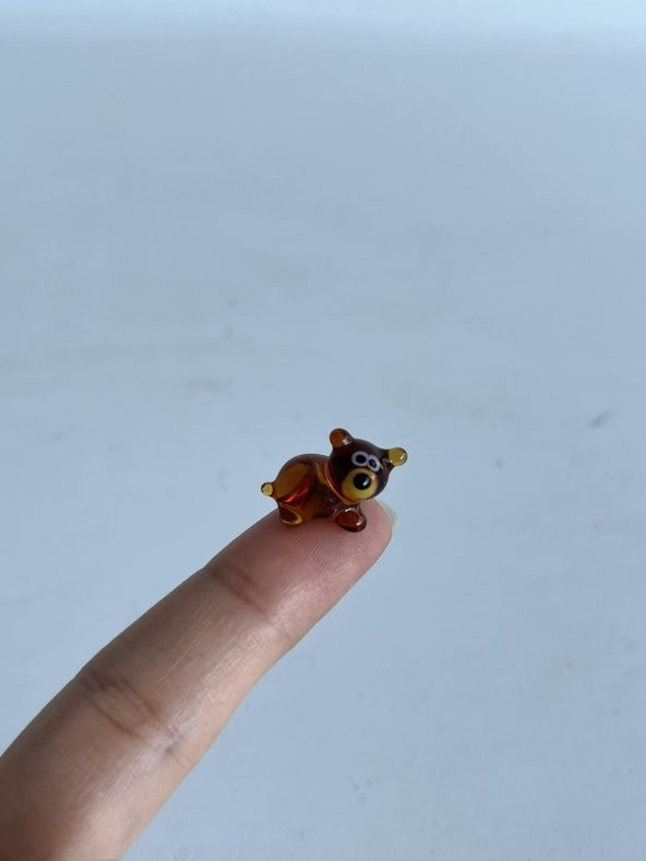 El Yapımı Mini Murano Cam Ayı Biblo A122-04 - Resim 2