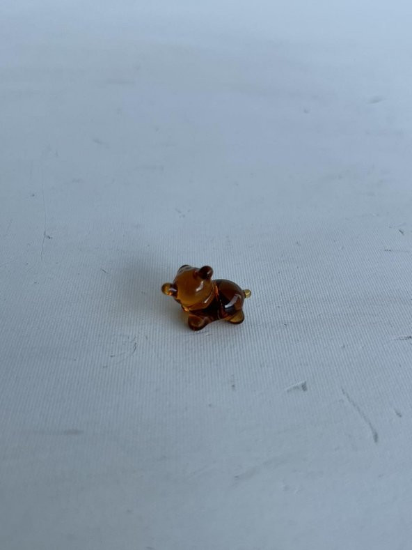 El Yapımı Mini Murano Cam Ayı Biblo A122-04 - Resim 4