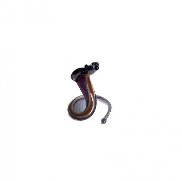 El Yapımı Mini Murano Cam Yılan Biblo A123-01