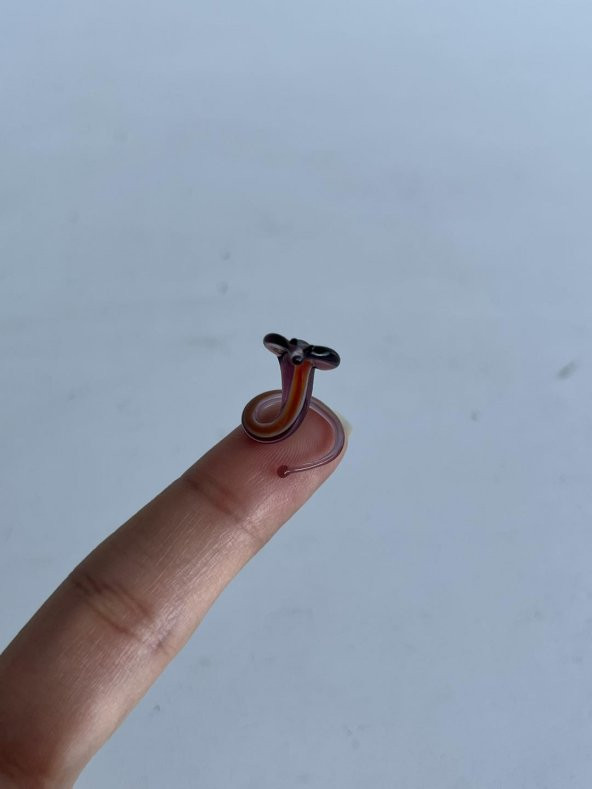 El Yapımı Mini Murano Cam Yılan Biblo A123-01 - Resim 2