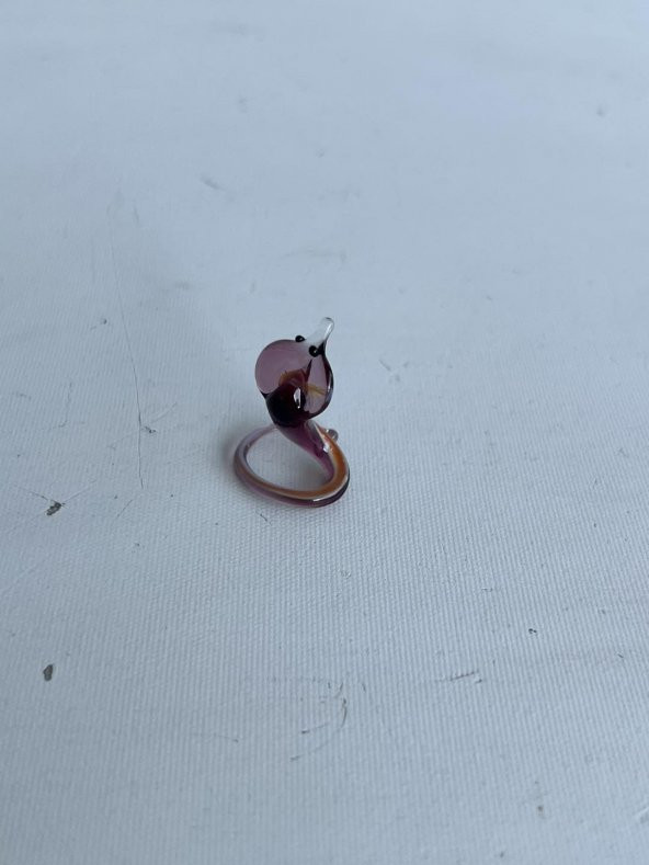 El Yapımı Mini Murano Cam Yılan Biblo A123-01 - Resim 4